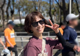 安田美沙子、名古屋シティハーフ完走！「夫婦で走る奇跡に感謝」