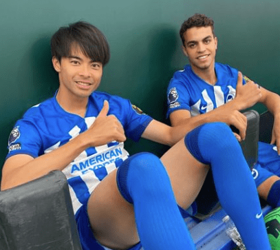 マンC移籍の噂がある三笘薫、ブライトンの公式インスタグラムに登場！「足なが～いっ😍」