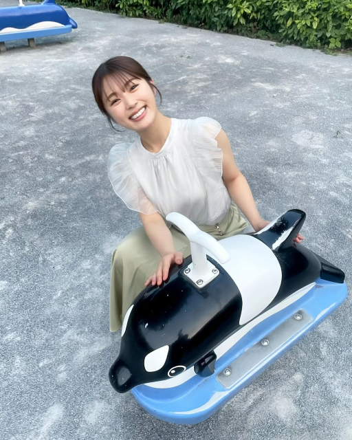 「現場近くの公園にシャチみーっけ」渋谷凪咲、