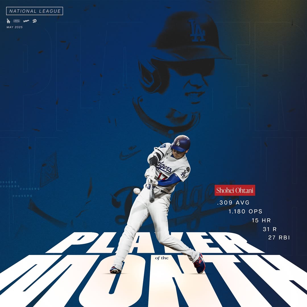 ドジャース・大谷翔平  5月月間MVP 通算6度目で自身の記録更新