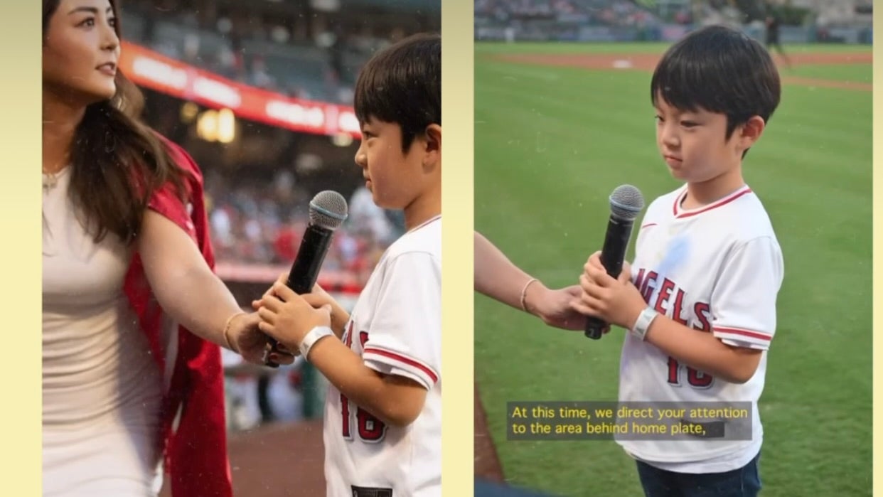 「幸せオーラ満開」菊池雄星の長男レオくん、ジャパニーズ ヘリテージ ナイトで「Play Ball!」コールを担当！