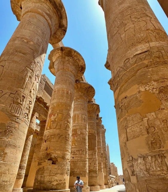 鈴木亮平がカルナック大神殿の大きさに圧倒される！