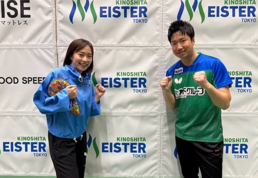 卓球・水谷隼　あのレジェンドとラリー！！「元気でした！」