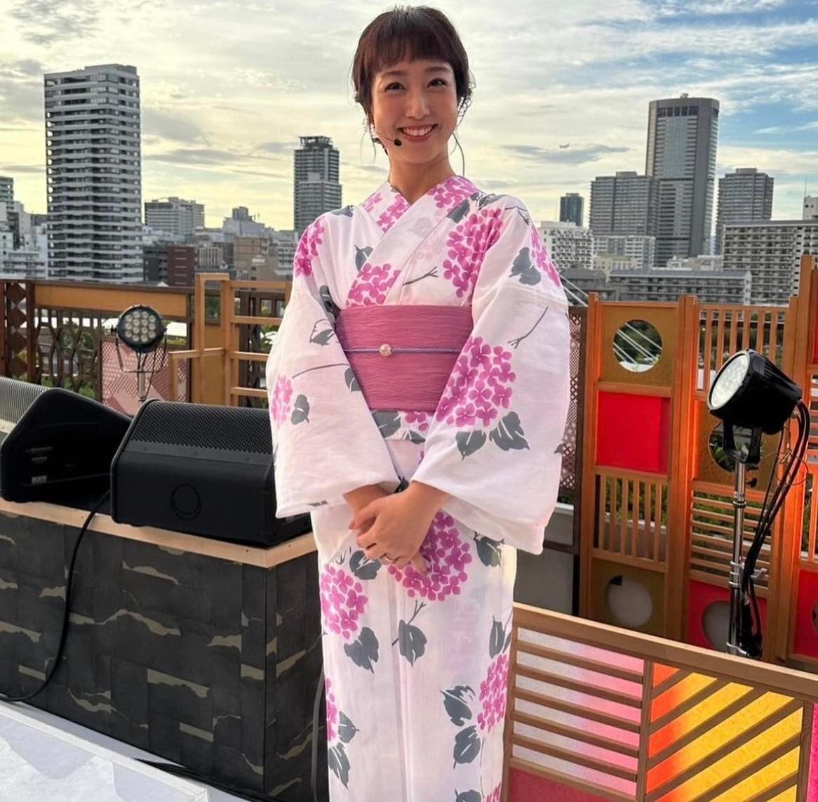 あの人気アナウンサーの浴衣姿が綺麗すぎる...。