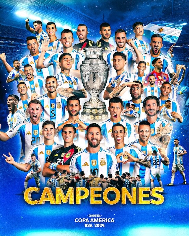 アルゼンチンが16度目優勝、メッシ負傷交代も延長でラウタロが決勝点　コパ・アメリカ2024