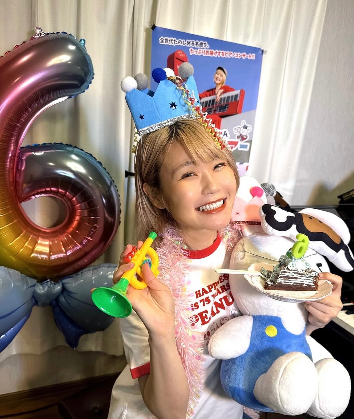 ハラミちゃん、６周年を笑顔で報告！「これからもずっとピアノで恩返しさせてください」