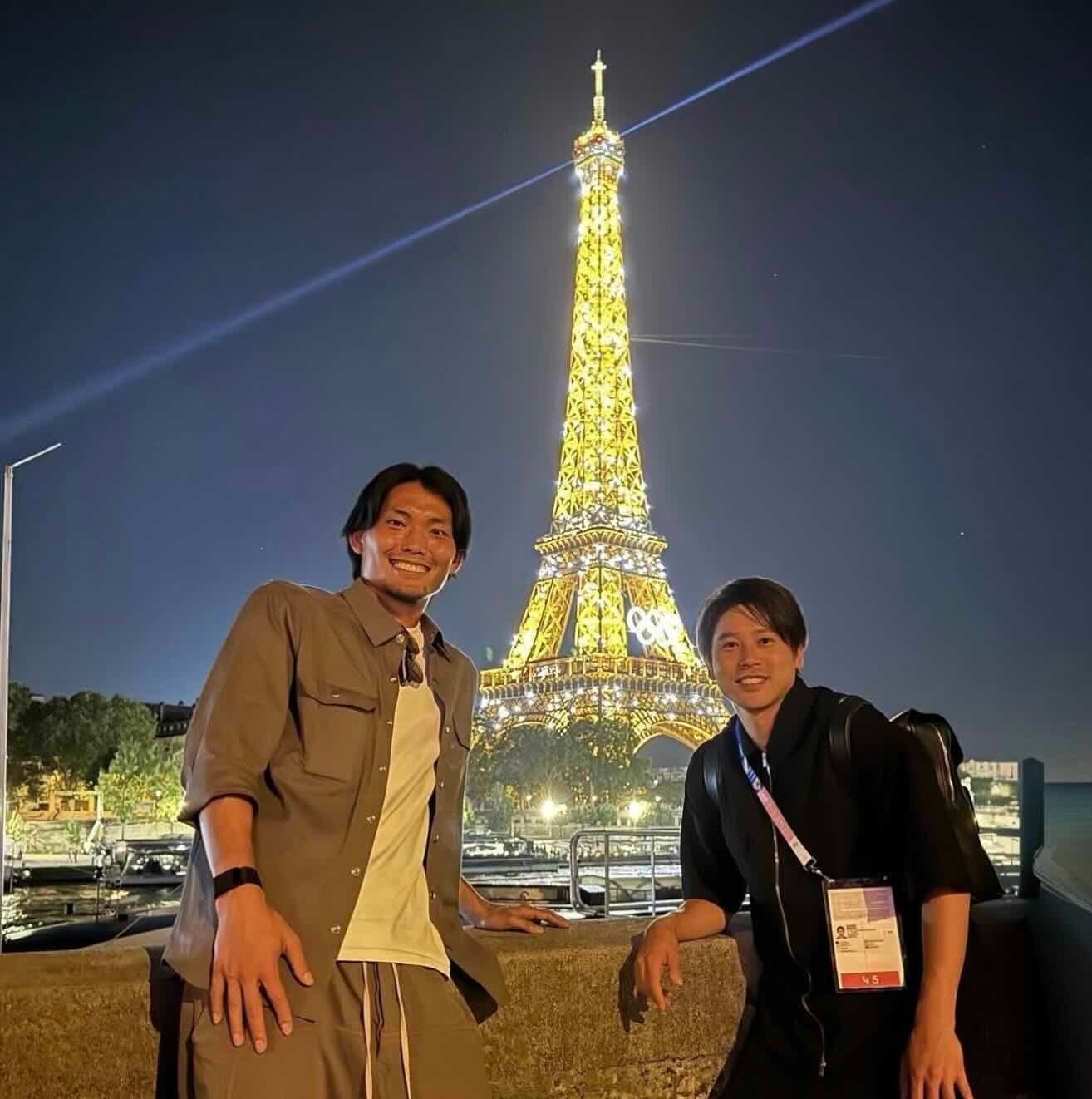 町田浩樹があの元日本代表とパリでスペシャルショット