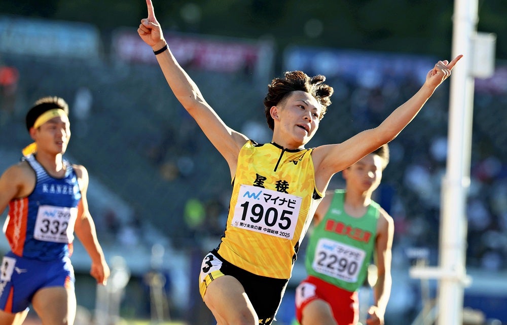 男子１００ｍ、星稜・清水空跳が１０秒００で優勝…桐生祥秀の高校記録を１２年ぶり更新