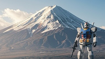 「富士山×ガンダムが最強すぎる！」バカリズムの投稿にファン興奮