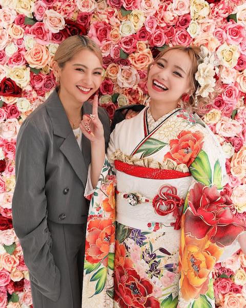 「めっちゃ似てる！きゃわたん！」ゆきぽよが妹の前撮りに参加👘💕