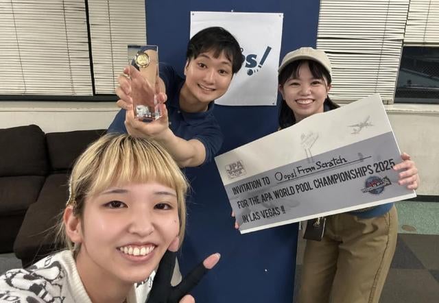 「すごーい、おめでとう！」ビリヤード・平口結貴がウップスチームKTC制覇を祝福！