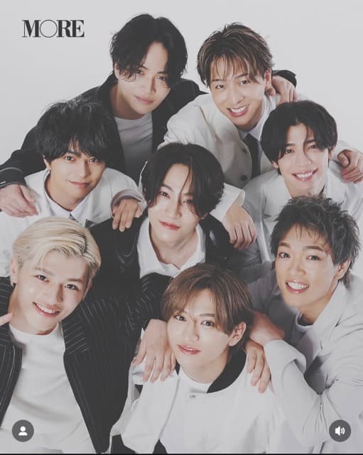 timelesz、新体制で「MORE」初登場 全員集合ショットが話題に