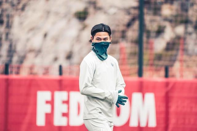 南野拓実が練習中の1枚を公開⚽️📸次戦の活躍にも期待🔥