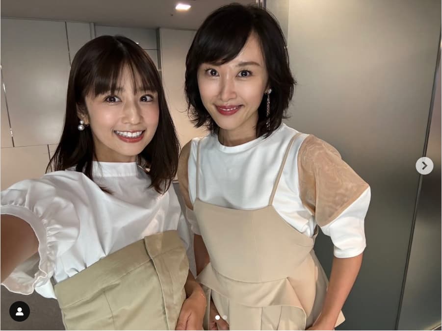 山口もえ　ゆうこりんとのお揃いコーデを披露