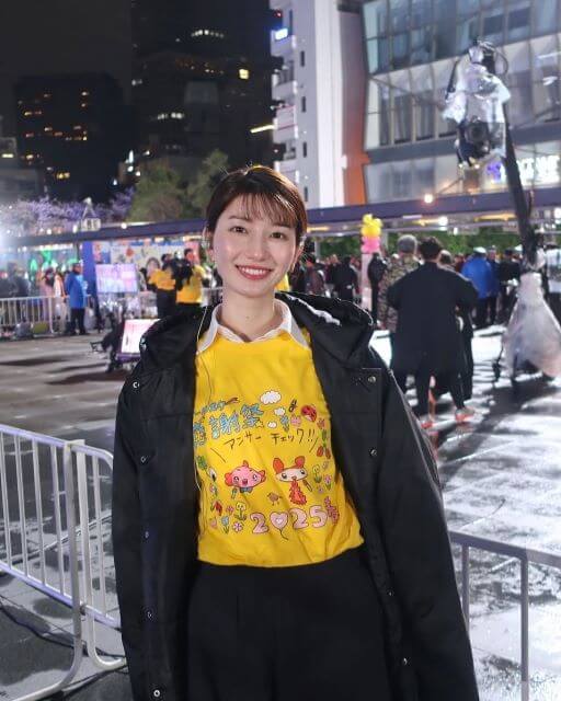 吉村恵里子、寒空の中で全力リポート！オールスター感謝祭2025春