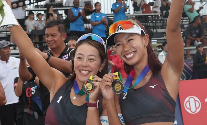 「銅メダル獲得！」柴麻美、AVCビーチツアー屏東大会で笑顔の表彰台