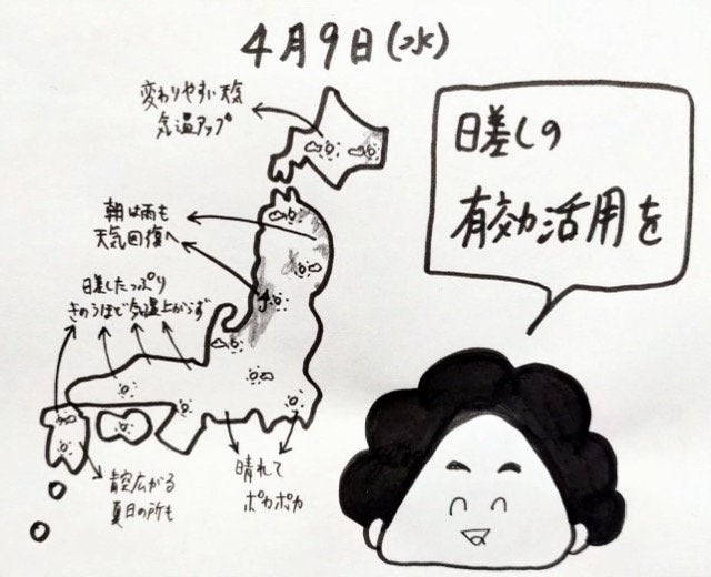 くぼてんき「日差しの有効活用を」　春の陽気にポカポカ報告、ファンも共感「衣替え進めます！」