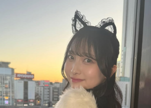 「黒猫りおちゃん、可愛さ大爆発！」清原梨央の猫コスプレにファン悶絶