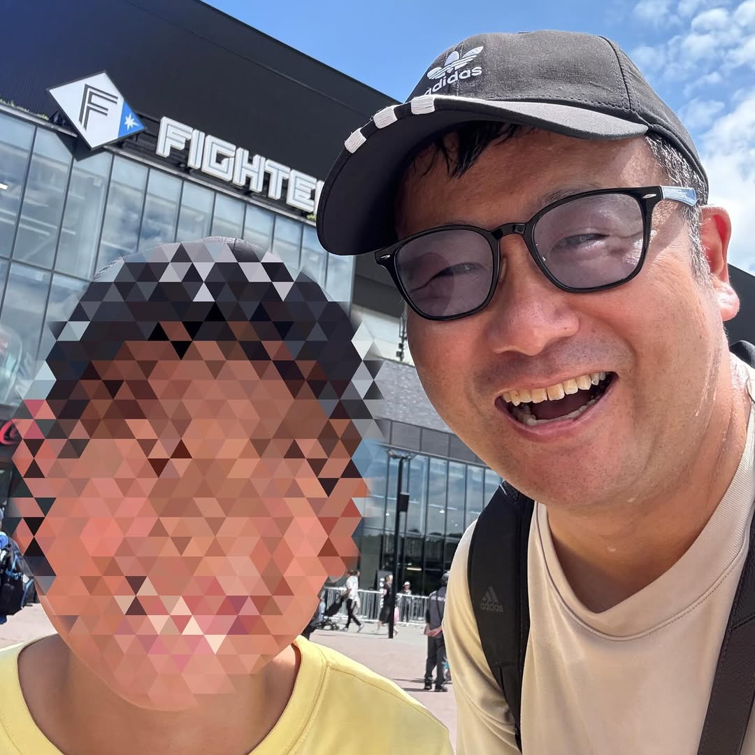 東海ラジオ放送アナウンサー・大澤広樹、子供とふたりでエスコンフィールド北海道へ！