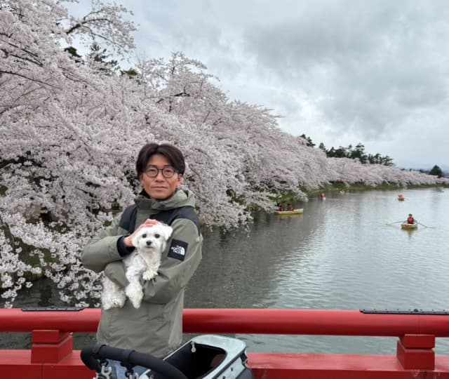 元地方騎手の森泰斗、念願の弘前城で『ハートの桜』を激写？