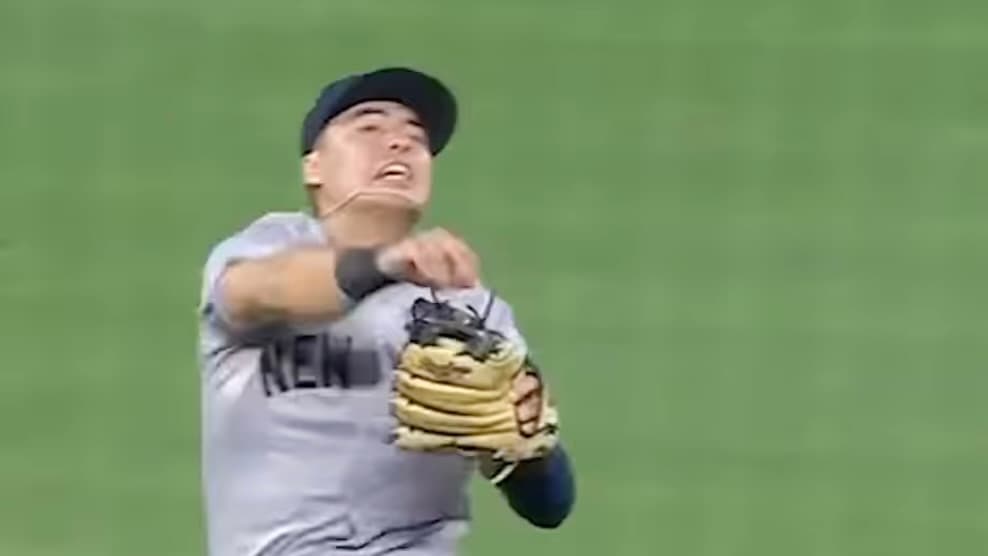 ヤンキース・ボルピーの”ぶっ壊れ”遠投で、スタジアム騒然！