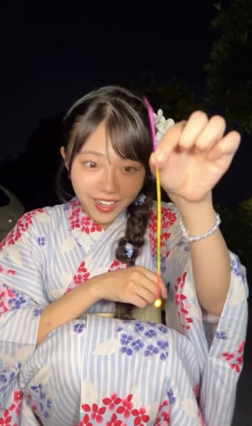 STU48・工藤理子、喜怒哀楽が詰まった線香花火ショットを披露！