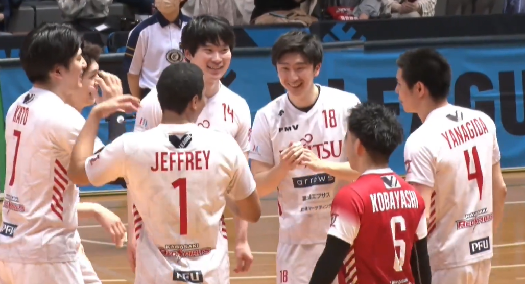 Ｖリーグ男子　大分三好ヴァイセアドラー vs. 富士通カワサキレッドスピリッツ 2022/4/9【ハイライト】