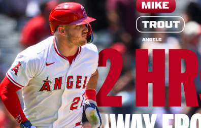 MLB 伝説にまた一歩！マイク・トラウトが通算398号ホームラン、“500本塁打クラブ”に迫る一発が話題に！