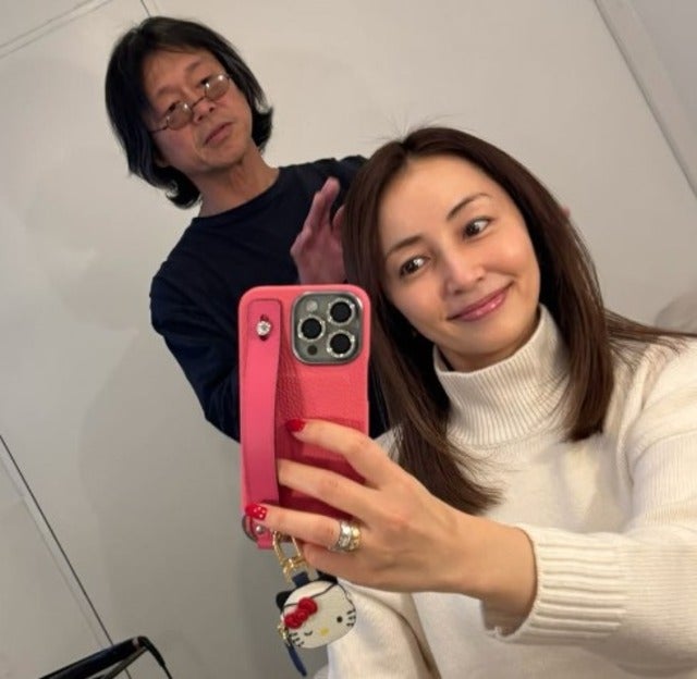 矢田亜希子が久々のヘアカットですっきり！