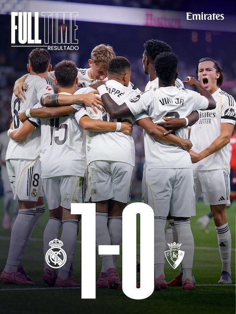 優勝狙うレアル・マドリードがオサスナに1−0勝利　エムバペのPK弾で白星