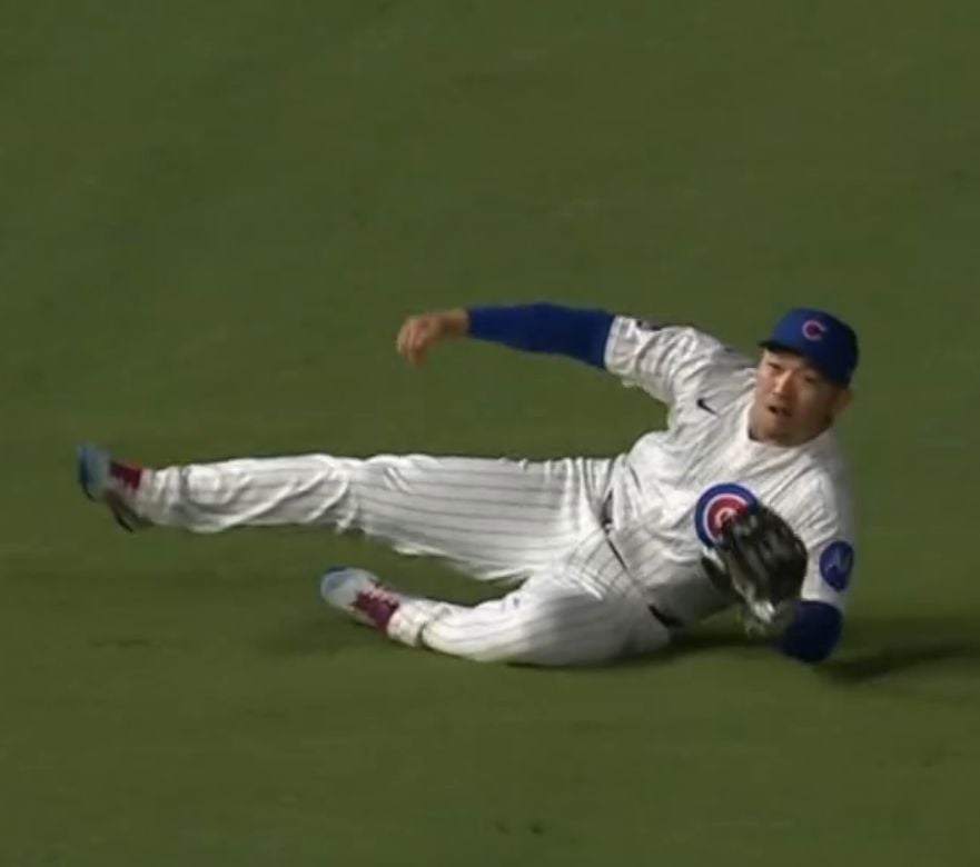 「ナイスキャッチー！」カブス・鈴木誠也が守備でファインプレーを魅せる