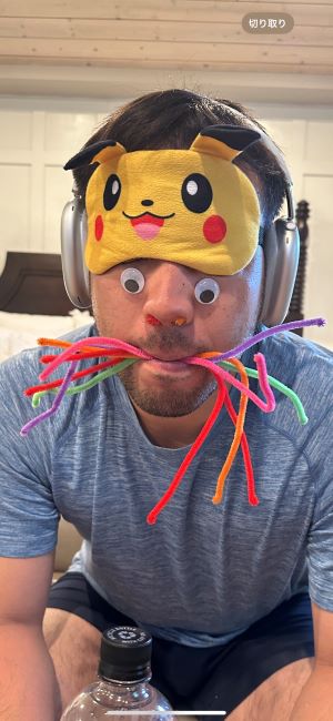 「芸術が爆発しています」アストロズ菊池雄星 息子の手で大変身？！