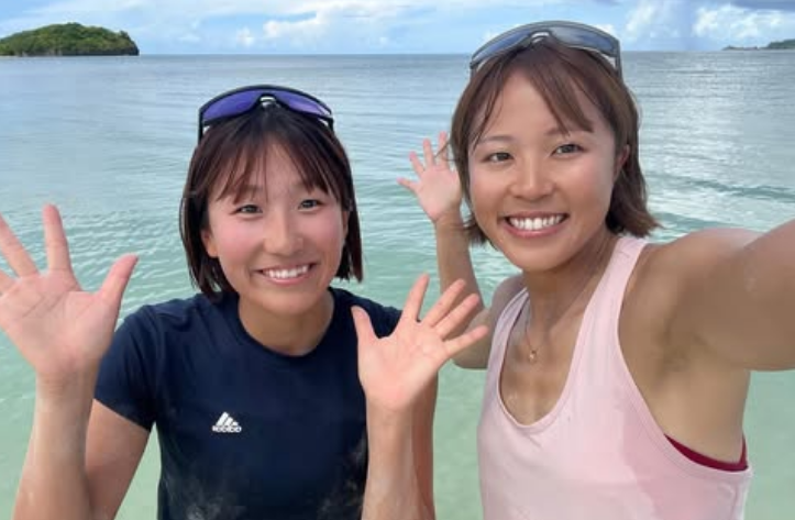 「グアムに来ています！」ダブル美女ビーチバレーボーラー、渚で魅せた”海・お裾分けショット”を披露！