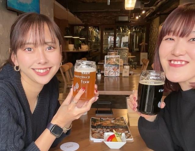 女子バレーボール・吉岡可奈、大人な会話とクラフトビール『素敵な休日でした』