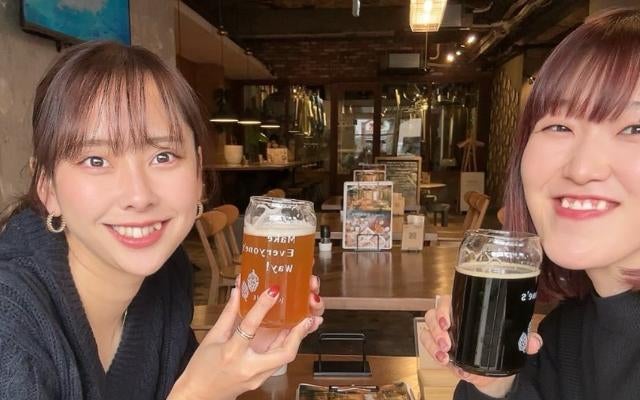 女子バレーボール・吉岡可奈、大人な会話とクラフトビール『素敵な休日でした』