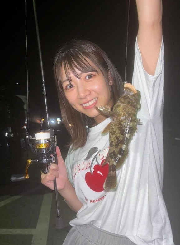 北野日奈子が初夜釣りに挑戦