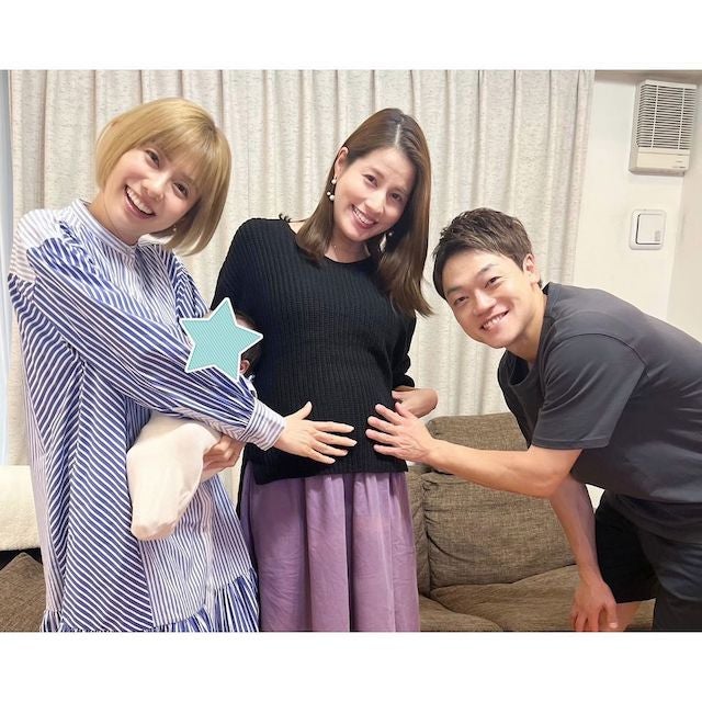 永島優美アナ 第1子妊娠中のふっくらしたお腹披露