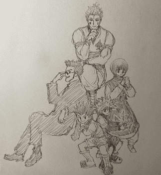 冨樫義博がHUNTER×HUNTERの人物ペン入れを開始
