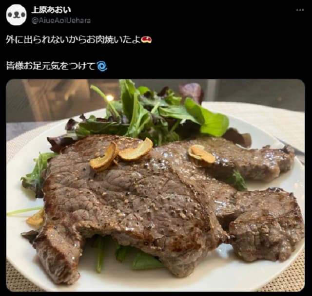 「しっかり焼いたからカロリー0？」人気声優が肉料理を披露