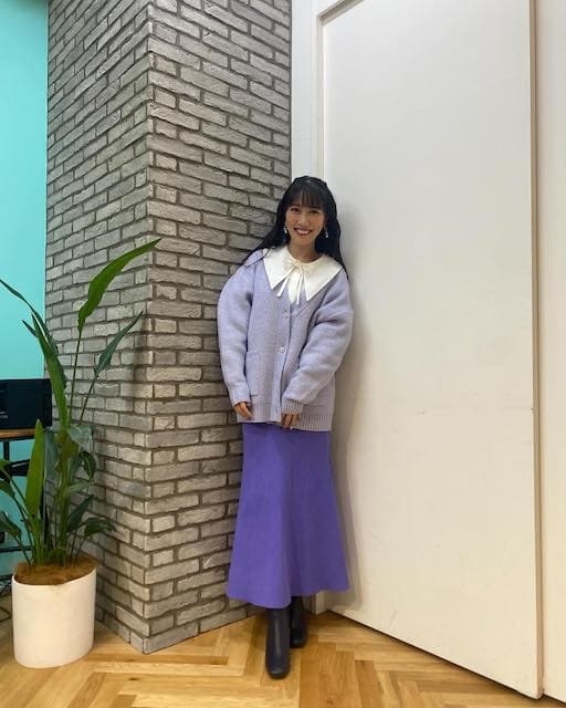 「かわいい💜」「春までもう少し」ももクロ高城れに紫コーデを披露