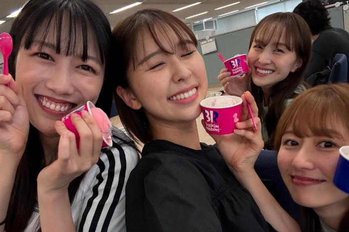 玉井詩織、FNS後夜祭で“ひとときのご褒美”ショット　笑顔のアイスタイムに「癒やされる！」の声