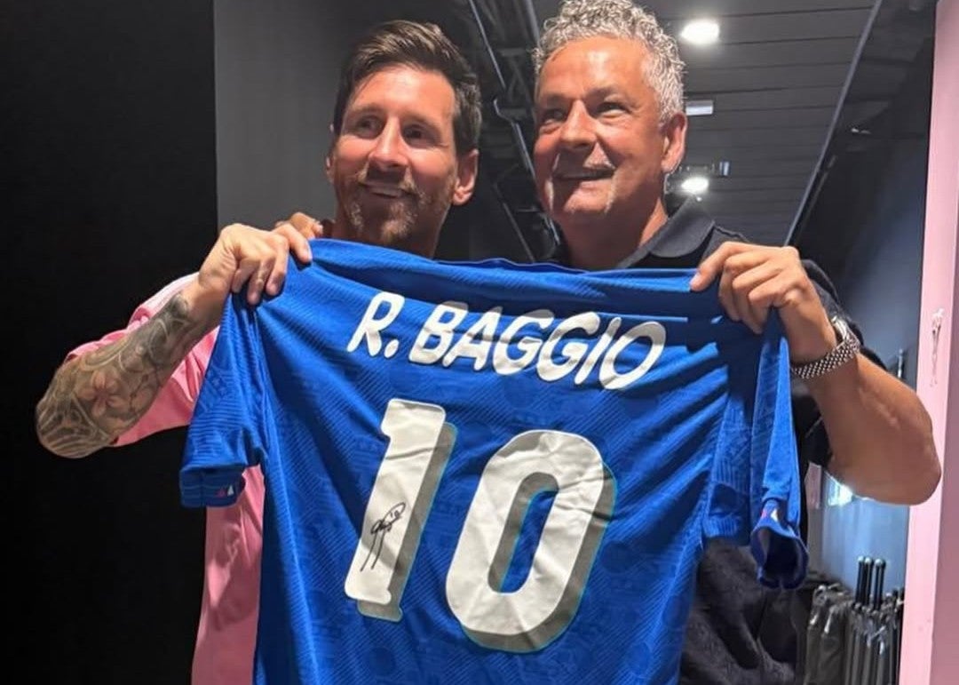 メッシがバッジョと対面し「あなたはサッカー界の伝説です」と感激のコメント！