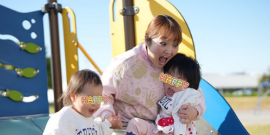 柳原可奈子、豊砂公園で家族時間！長女の頑張りに「一緒にリハビリ頑張る」