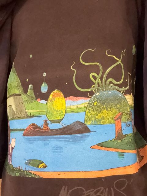 山内健司、メビウスのアートTシャツに大興奮。VCM取材レポートも近日公開予定