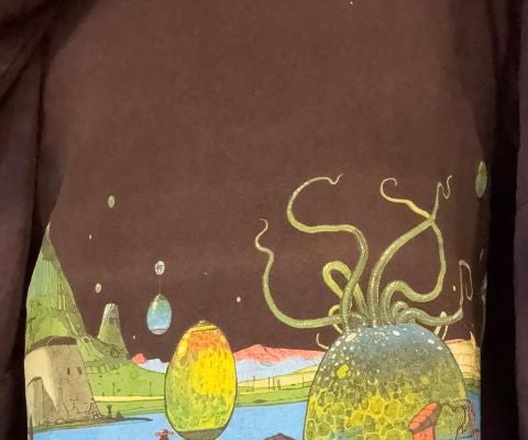 山内健司、メビウスのアートTシャツに大興奮。VCM取材レポートも近日公開予定