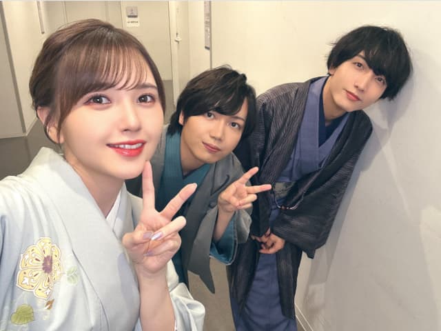 声優・鬼頭明里　京まふ アオのハコステージでの衣装を披露！全員和装で仲良しショット