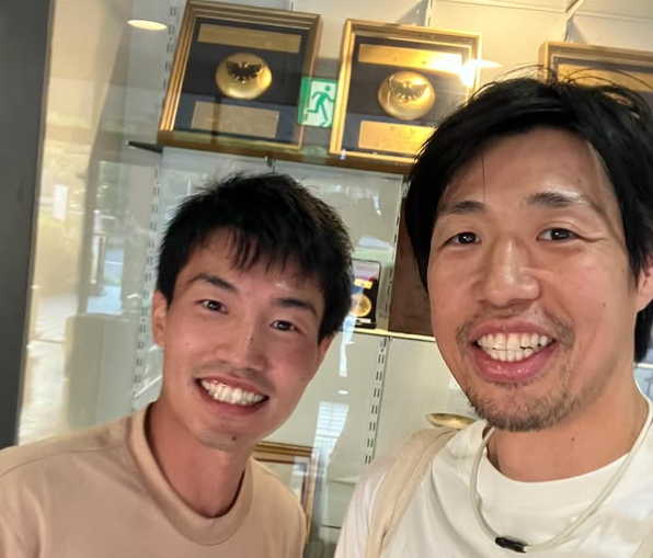 米山裕太が“恩師”中根聡太氏と再会ショット！星城高校で笑顔の交流にファンもほっこり