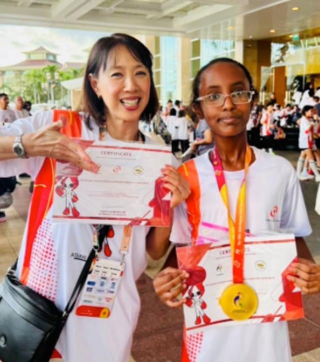 アーティスティックスイミング・小谷実可子「アジア大会ファンランに参加！」子どもたちと走る未来への一歩