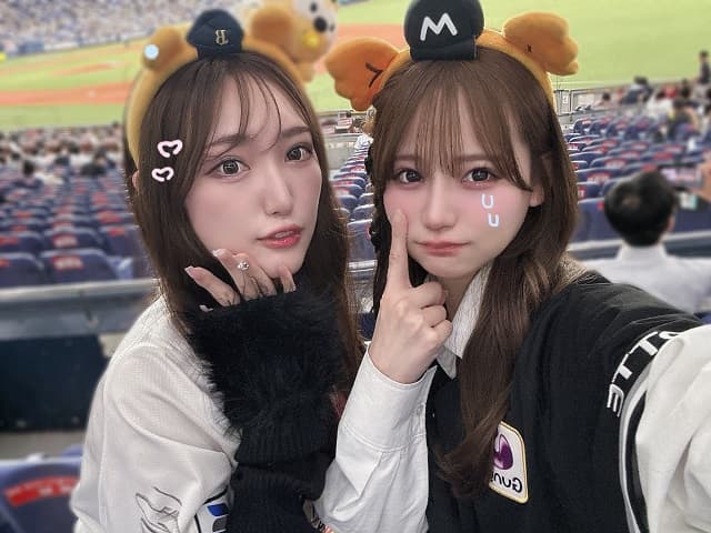 NMB48 和田海佑がロッテ戦を現地観戦！あの”オリ姫”元NMB48メンバーとの2ショットも公開