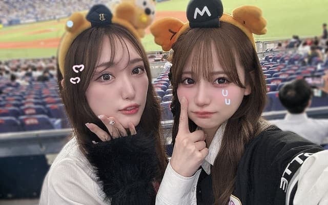 NMB48 和田海佑がロッテ戦を現地観戦！あの”オリ姫”元NMB48メンバーとの2ショットも公開
